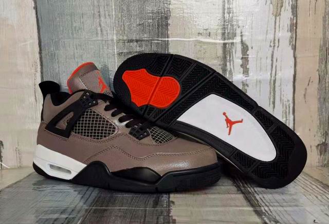 Air Jordan 4 Brown Black Red AJ4 Men's Basketball Shoes-30 - Click Image to Close
